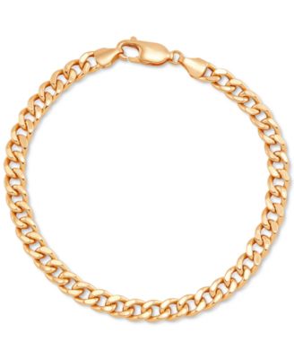 Italian Gold - Cuban Link Chain Bracelet in 10k Gold