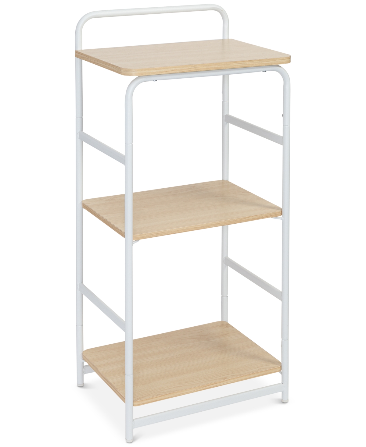 Honey Can Do 3-tier Wood & Metal Small Shelf In White