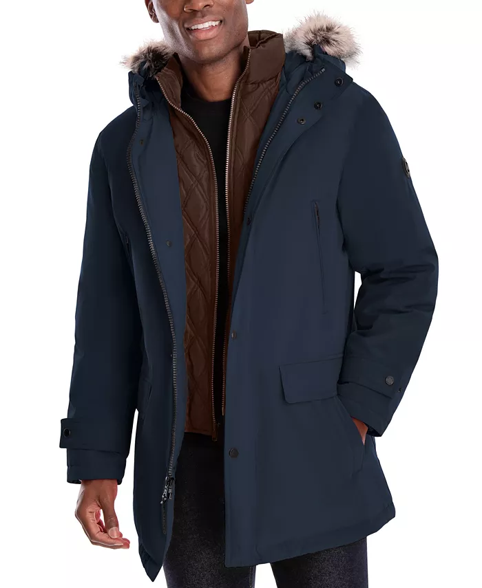 Men's Hooded Bib Snorkel Parka Coat - thumbnail 3