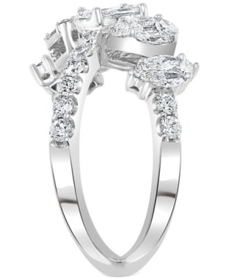 EFFY&reg; Diamond Multi-Shape Crossover Ring (1-5/8 ct. t.w.) in 18k White Gold or 18k Yellow Gold