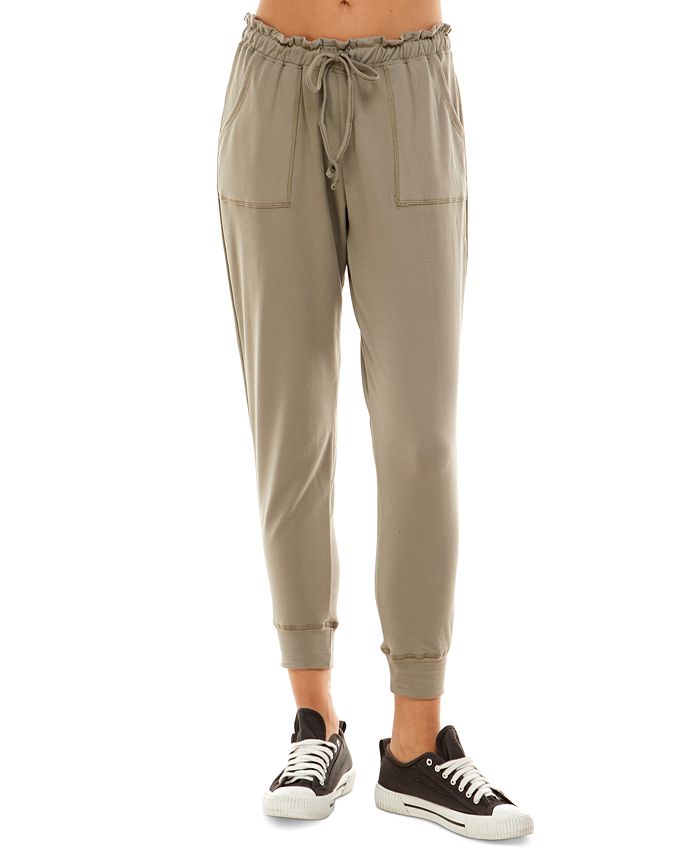 No Comment Juniors Fleece Lined Paperbag Waist Jogger Pants Macy s