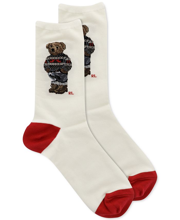 Polo Ralph Lauren Holiday Sweater Bear Crew Socks & Reviews - Shop ...