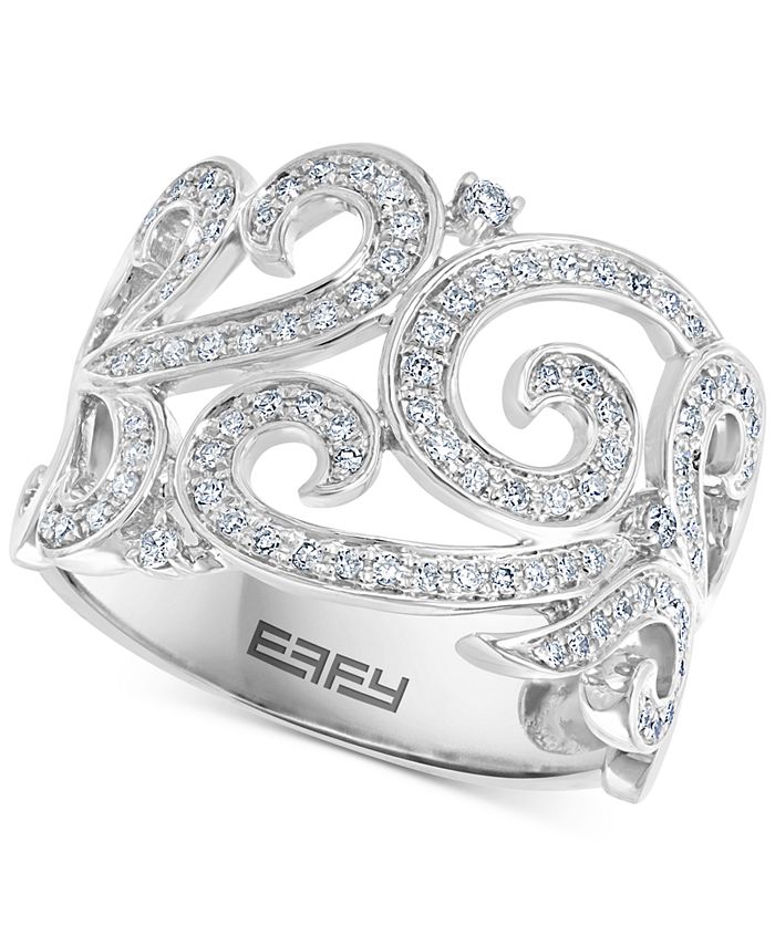 EFFY Collection - Diamond Swirl Statement Ring (3/8 ct. t.w.) in 14k White Gold