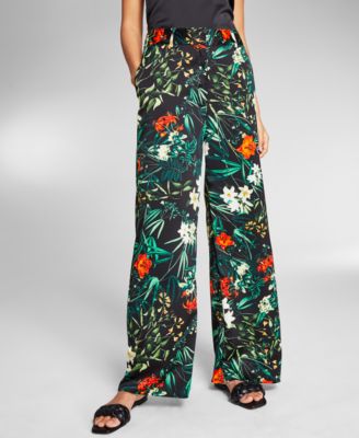 INC International Concepts - Petite Printed Wide-Leg Pants