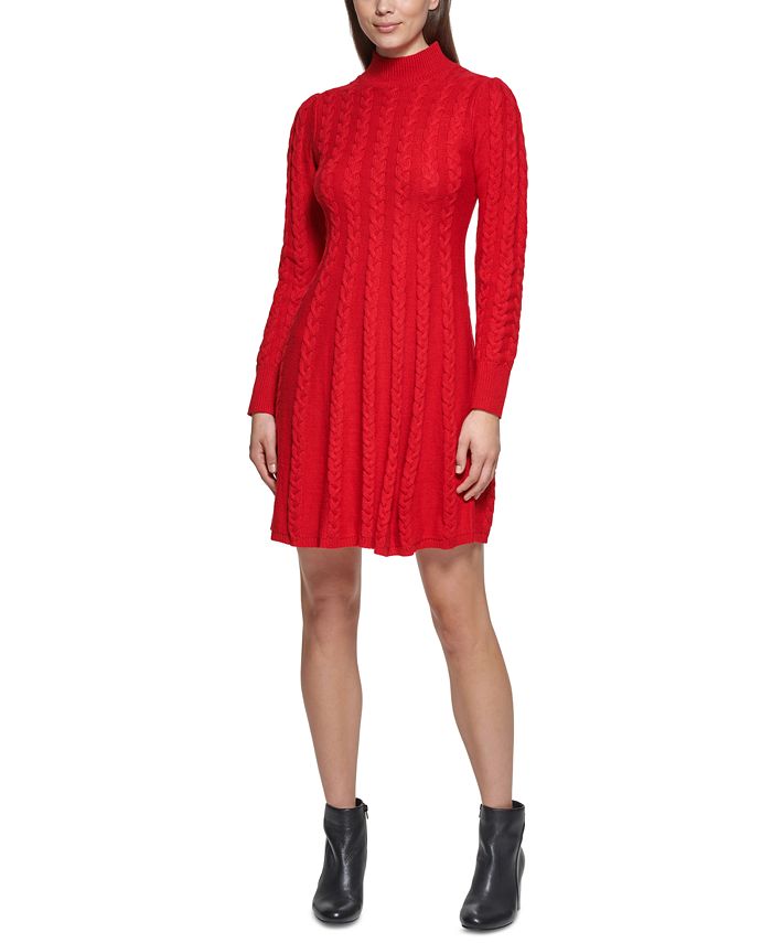 Macy's red sweater dress new arrivals