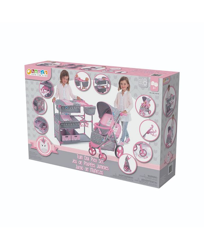 Hauck Unicorn Twin Toy Doll Stroller and Twin Care Center Macy's