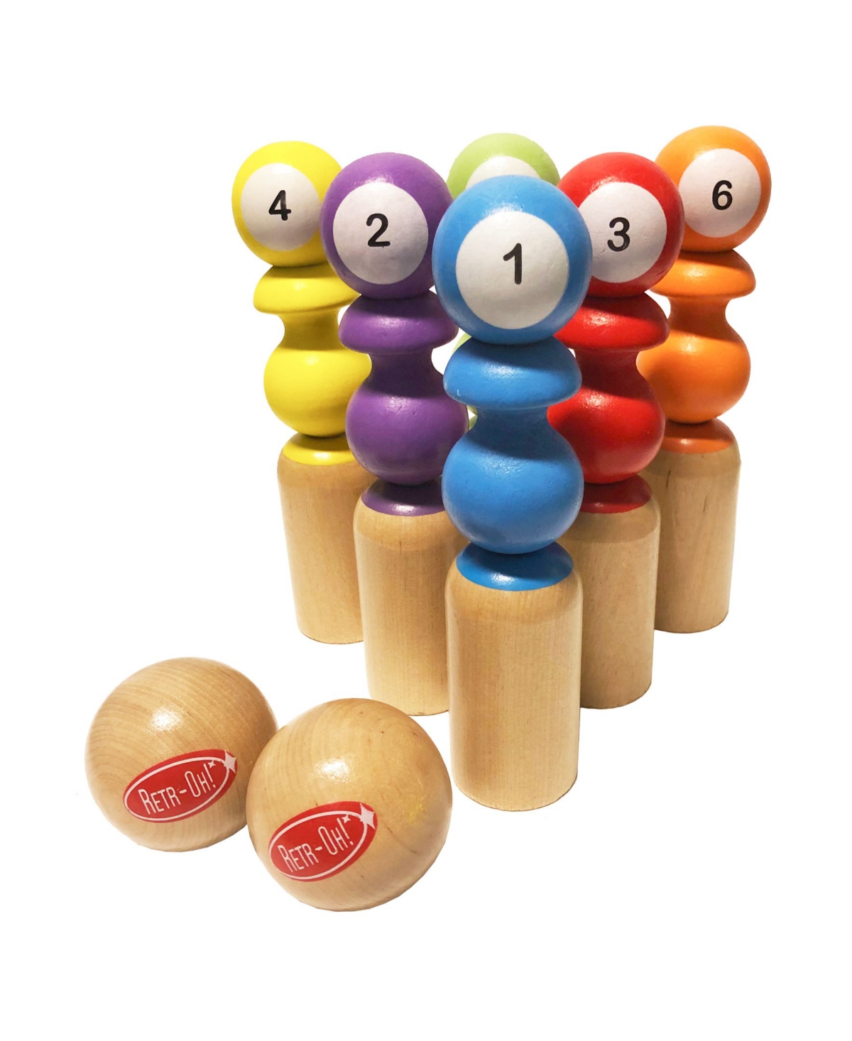 Retr-oh! Retr-oh Bowling Game Set, 8 Piece In Multi