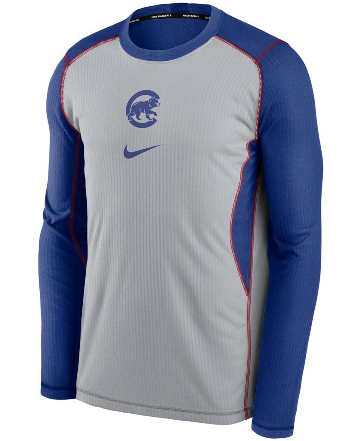 Shop Nike Men's Gray, Royal Chicago Cubs Authentic Collection Game Performance Pullover Sweatshirt In Gray,royal