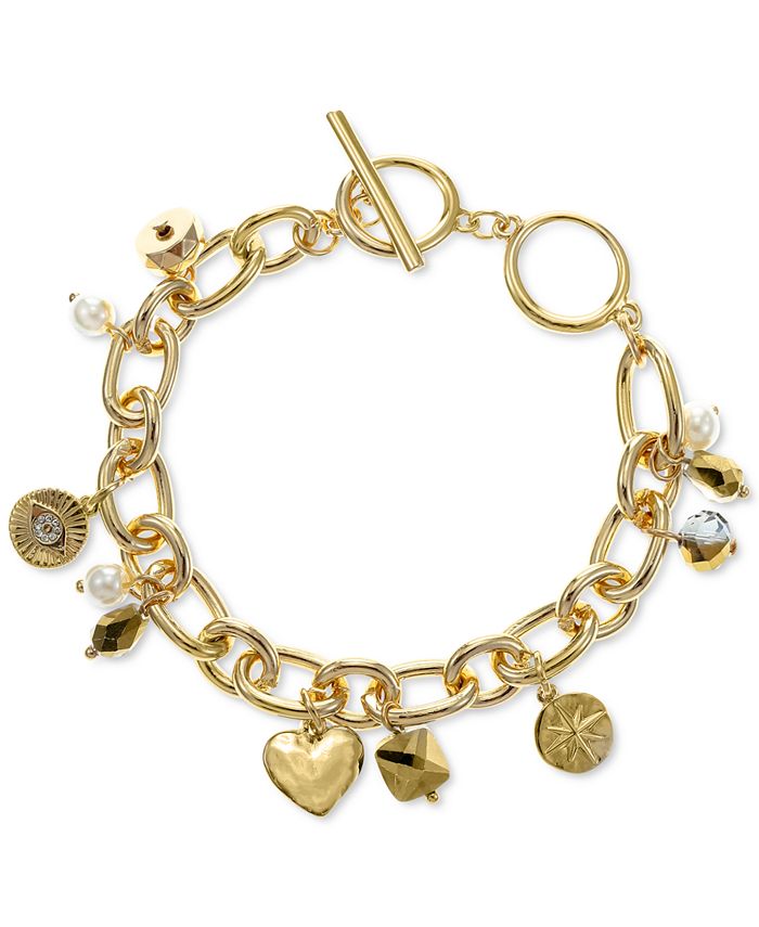 Macy's gold charm bracelet hot sale