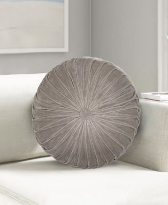 Button Tufted Velvet Decorative Pillow, 16" Round