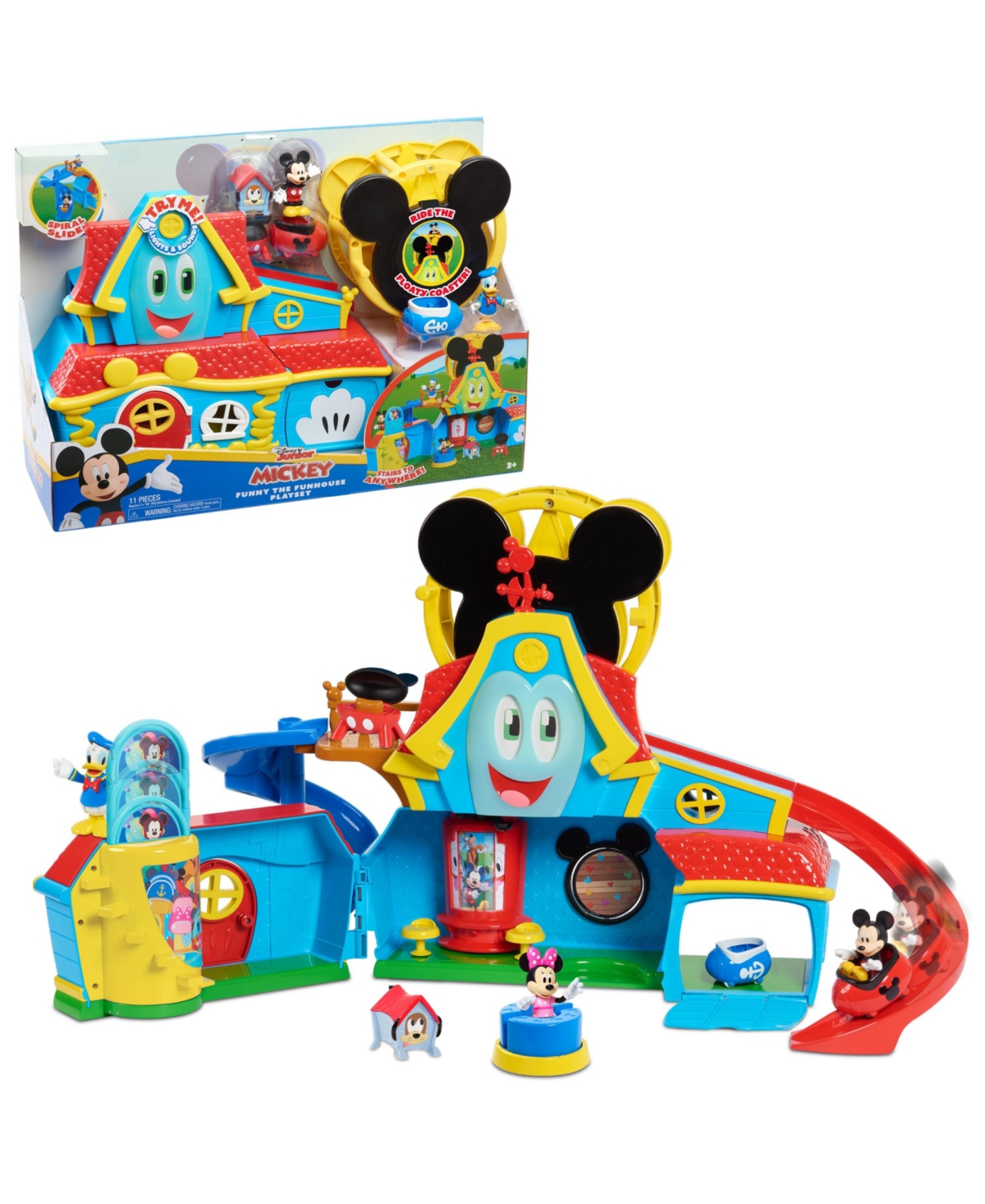 Sesame Street Kids' Disney Junior Mickey Mouse Funny The Funhouse Playset With Bonus Figures In Assorted