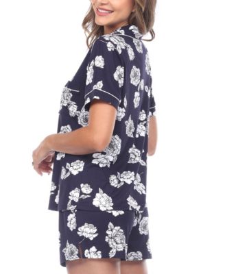 Women's Short Sleeve Floral Pajama Set, 2-Piece