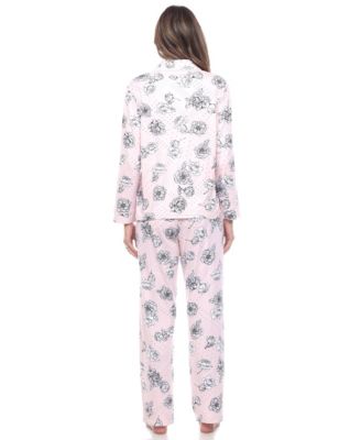 Women's Long Sleeve Floral Pajama Set, 2-Piece