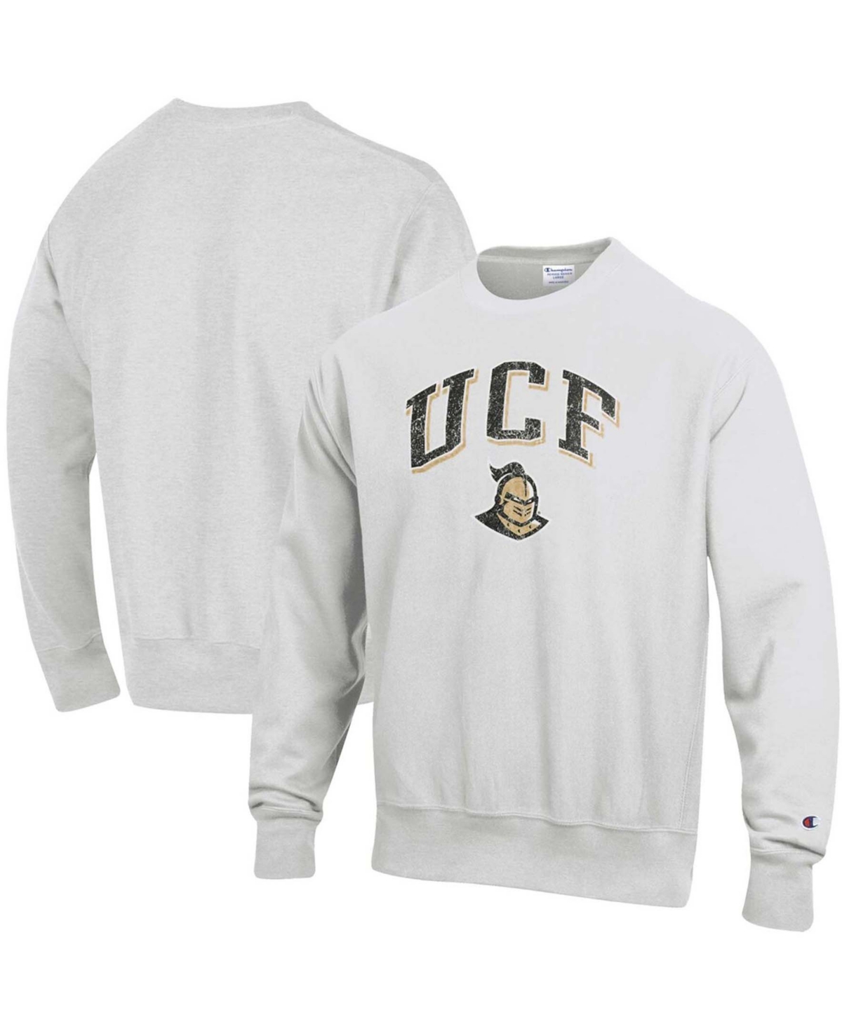 Men's Gray Ucf Knights Arch Over Logo Reverse Weave Pullover Sweatshirt