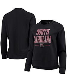 Women's Black South Carolina Gamecocks All Day Fleece Raglan Pullover Sweatshirt