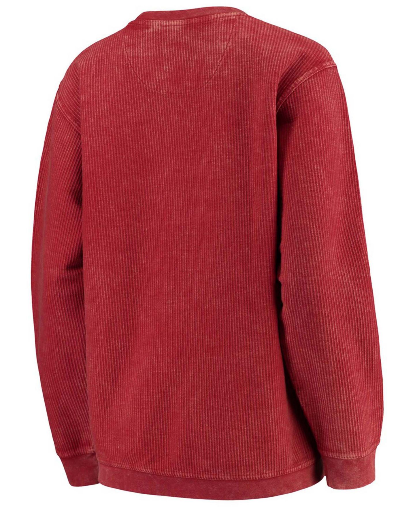 Женские толстовки Pressbox Crimson Washington State Cougars Comfy Cord Vintage-Like Wash Basic Arch Pullover — фото 3