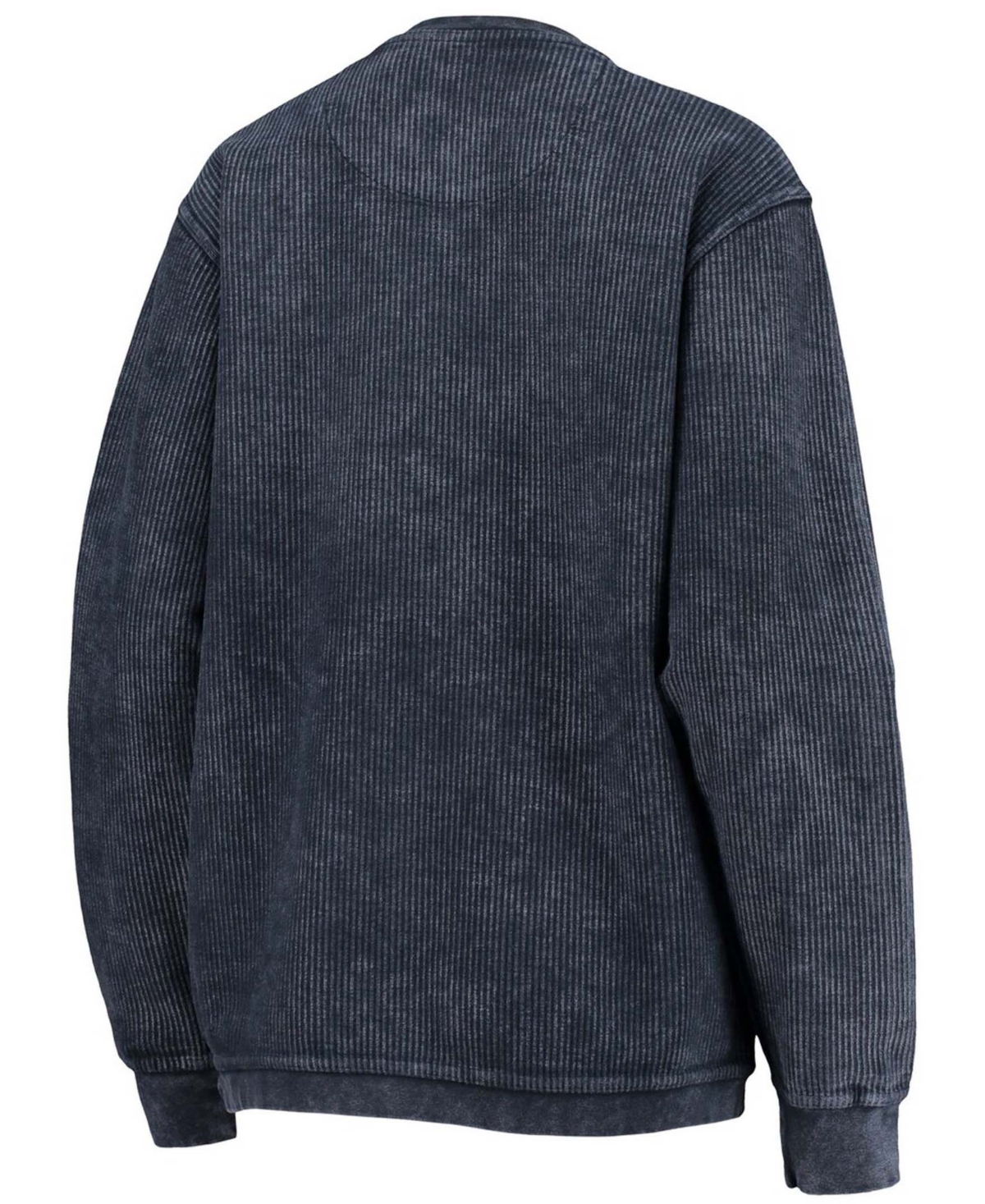 Women'sGeorgia Tech Yellow Jackets Comfy Cord Vintage-Like Wash Basic Arch Pullover Sweatshirt - Navy