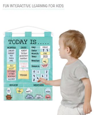 Toddler Children's Learning Calendar, Teal