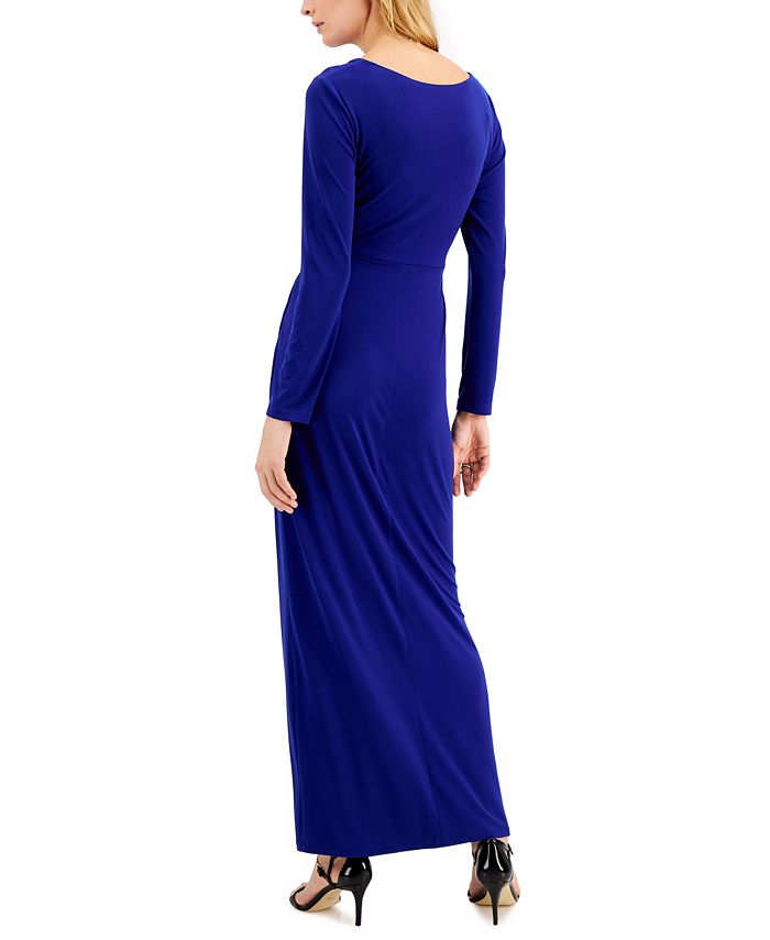 Connected Asymmetrical-Neck Gown - Macy's