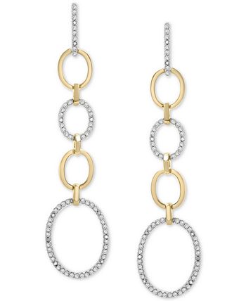 Wrapped in Love - Diamond Oval Link Drop Earrings (1 ct. t.w.) in 14k Gold-Plated Sterling Silver