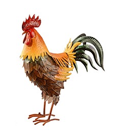18" Metal Rooster Decor