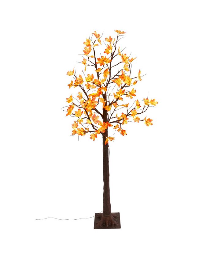 Gerson International 6 Feet Electric Lighted Maple Leaf Tree with Micro ...