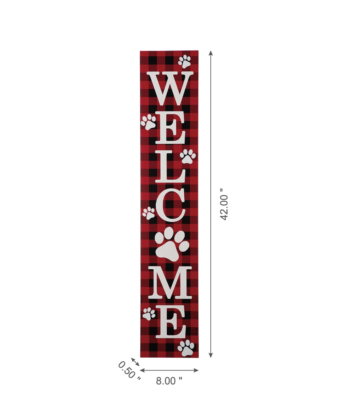 Glitzhome Wooden Plaid Pet 