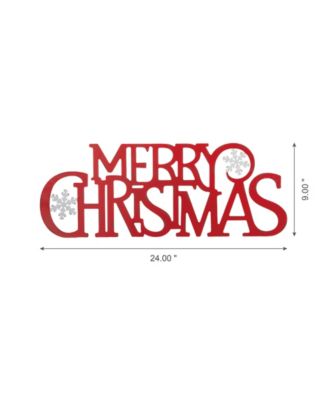 Metal Merry Christmas Wall Decor, 24"