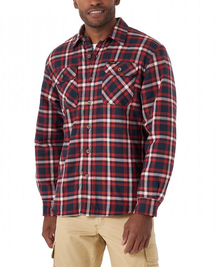 Wrangler Men's Sherpa Lined Shirt Jacket & Reviews - Coats & Jackets - Men  - Macy's