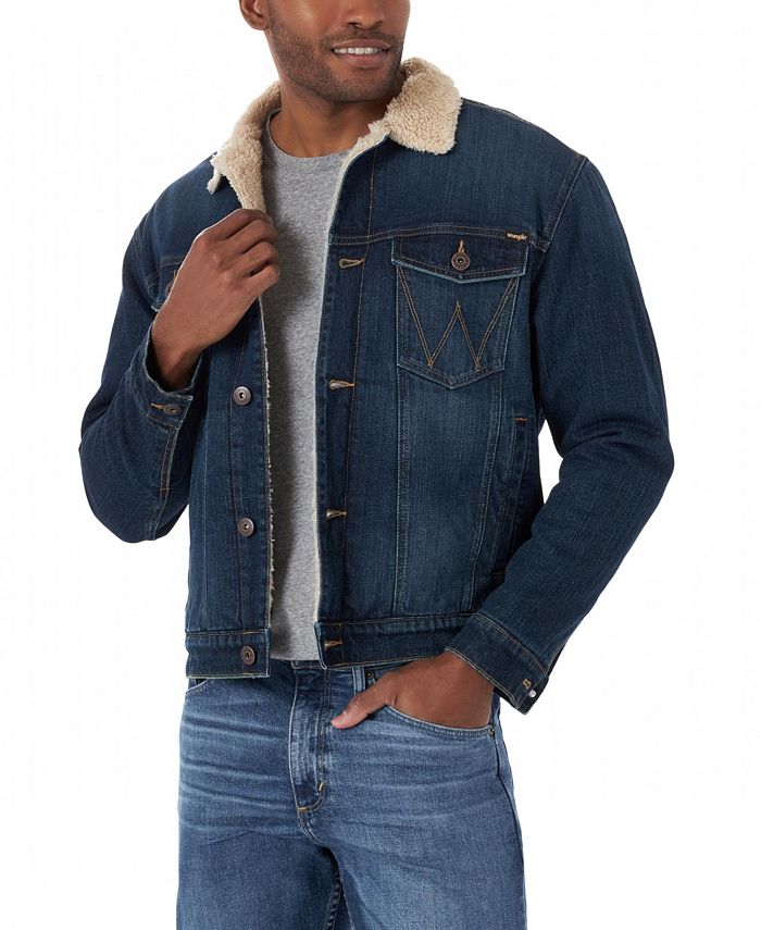 Wrangler Men's Sherpa Lined Denim Jacket & Reviews - Coats & Jackets - Men  - Macy's