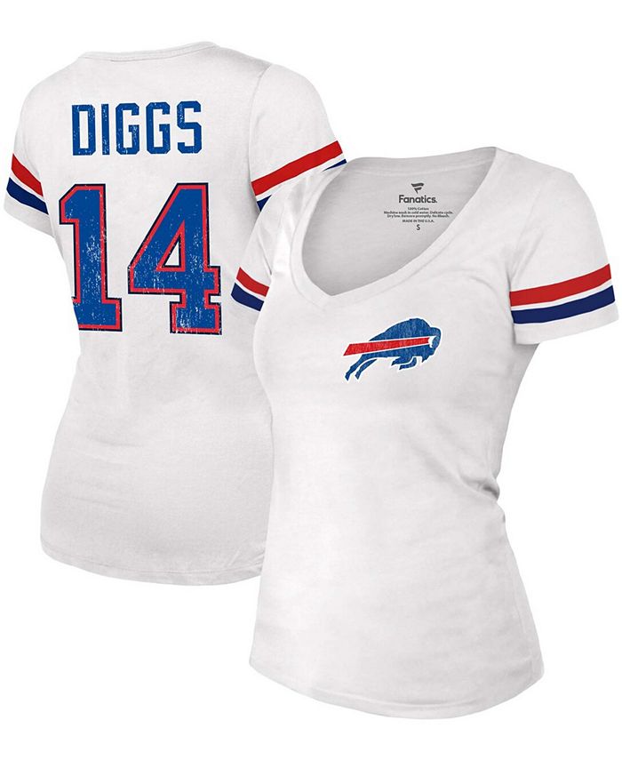 Fanatics Women's Stefon Diggs White Buffalo Bills Name Number V-Neck T-shirt  - Macy's