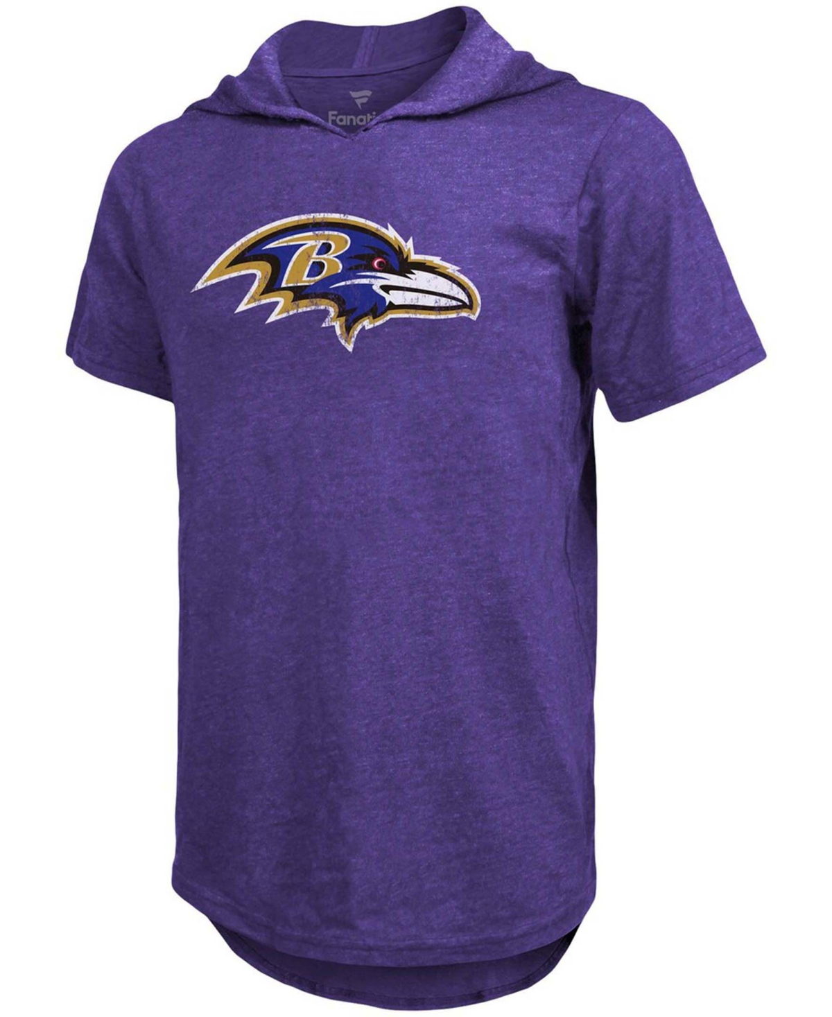 Men's Lamar JacksonBaltimore Ravens Player Name Number Tri-Blend Hoodie T-shirt - Purple