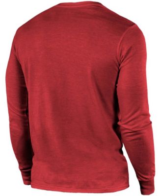 Arizona Cardinals Lockup Tri-Blend Long Sleeve T-shirt - Cardinal