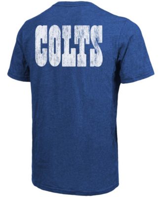 Indianapolis Colts Tri-Blend Pocket T-shirt - Heathered Royal