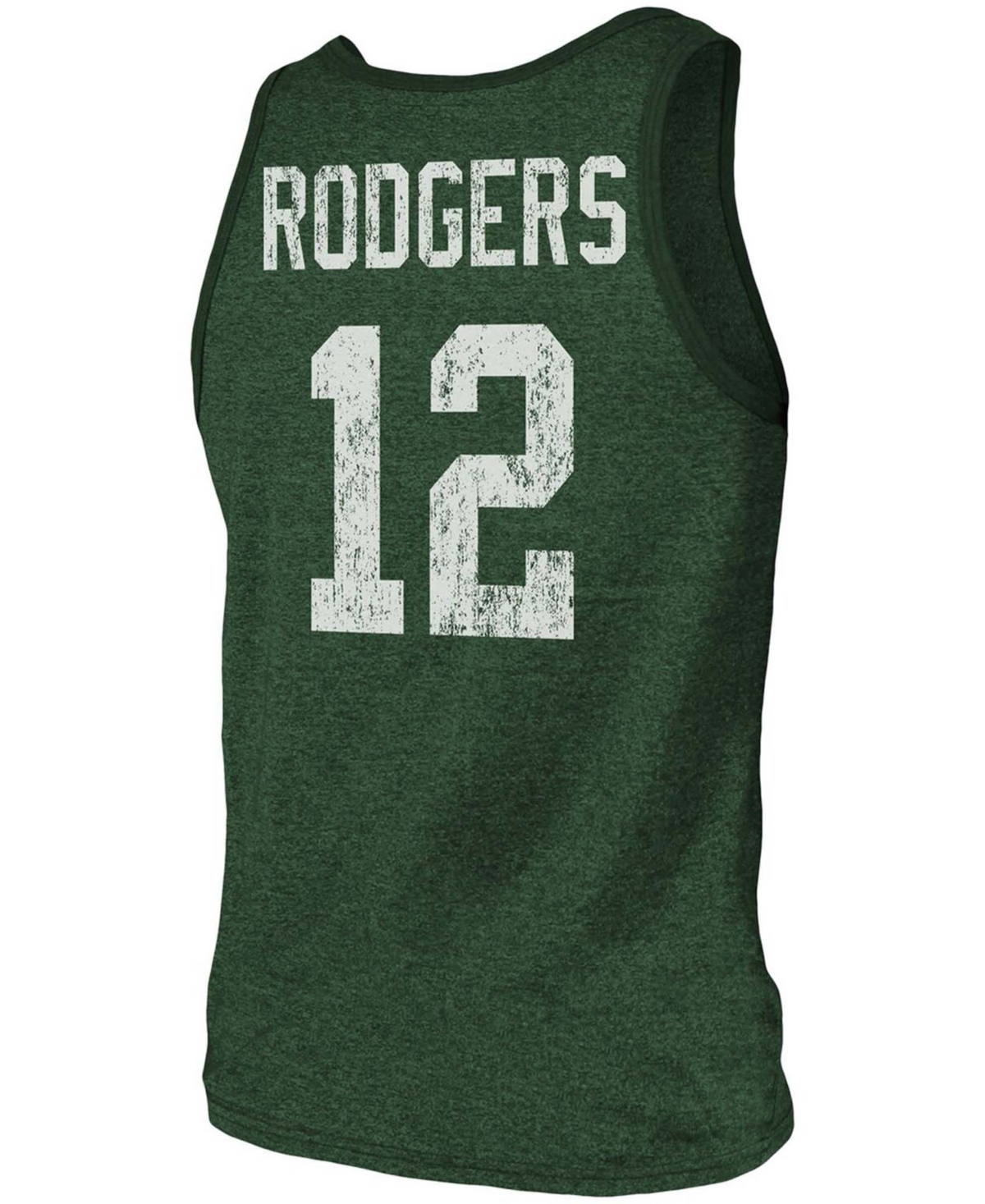 Shop Fanatics Men's Aaron Rodgers Green Green Bay Packers Name Number Tri-blend Tank Top