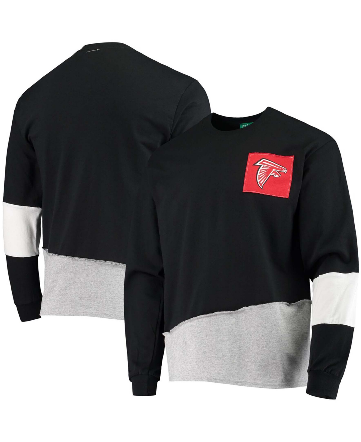 Men's Black Atlanta Falcons Angle Long Sleeve T-shirt - Black