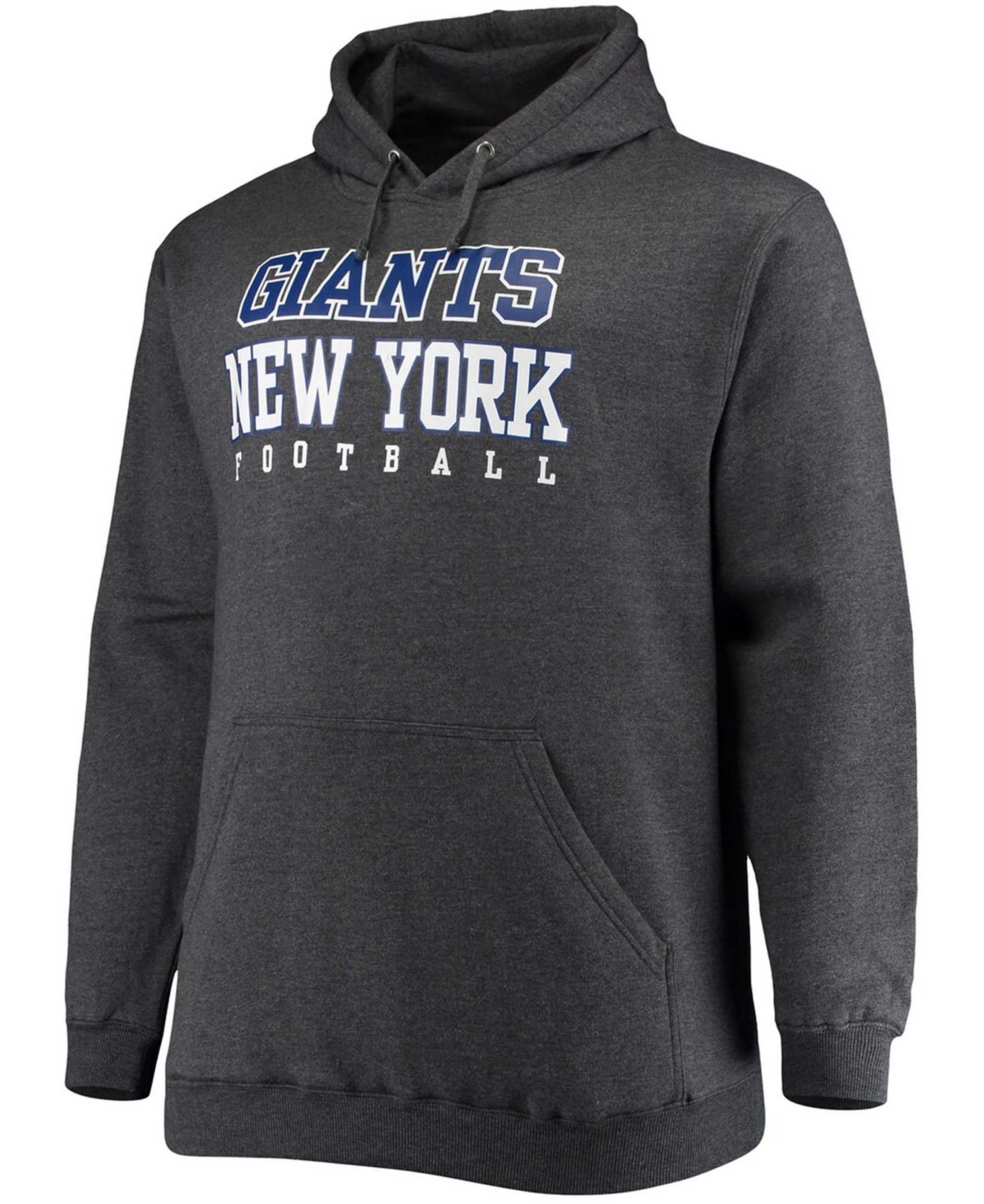 Shop Fanatics Men's Big And Tall Heathered Charcoal New York Giants Practice Pullover Hoodie In Heather Charcoal