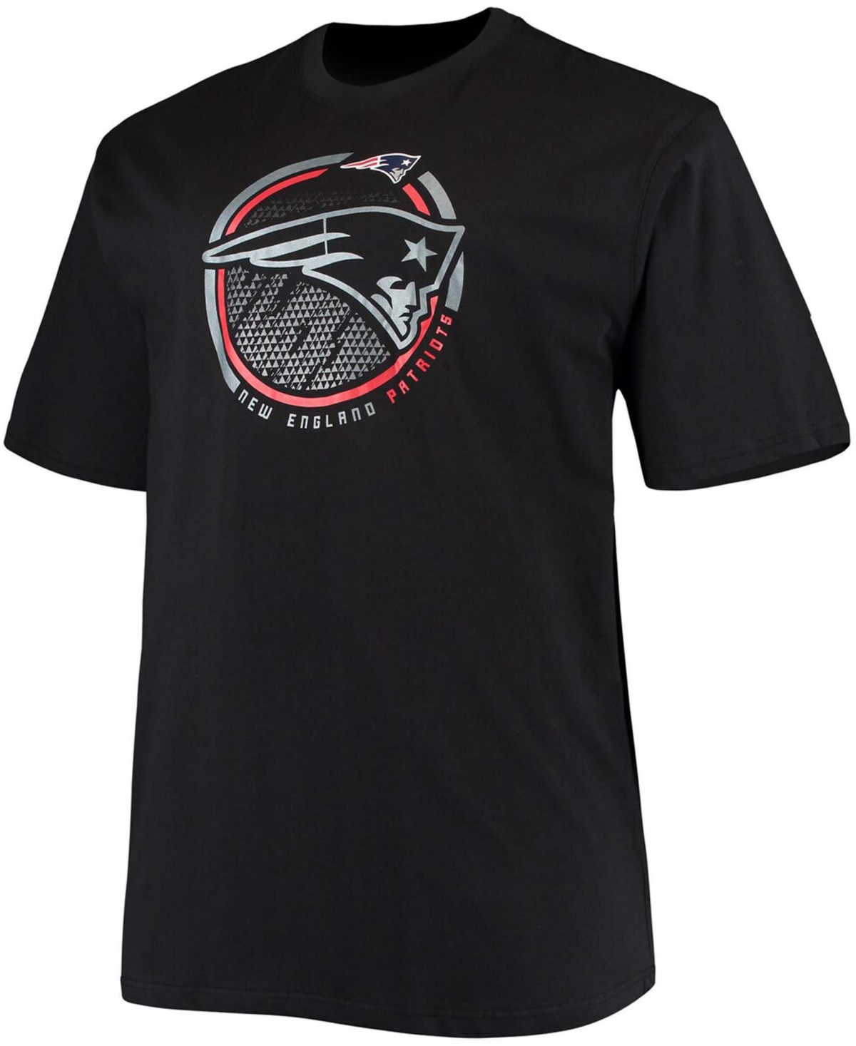 Men's Big and TallNew England Patriots Color Pop T-shirt - Black