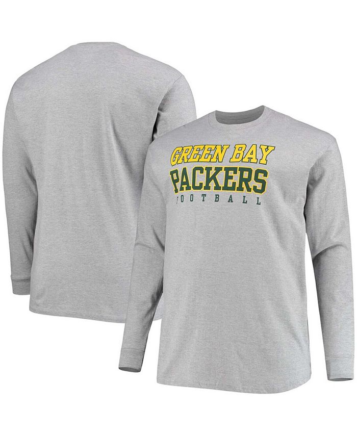 Fanatics Men's Big and Tall Heathered Gray Green Bay Packers Practice Long  Sleeve T-shirt - Macy's