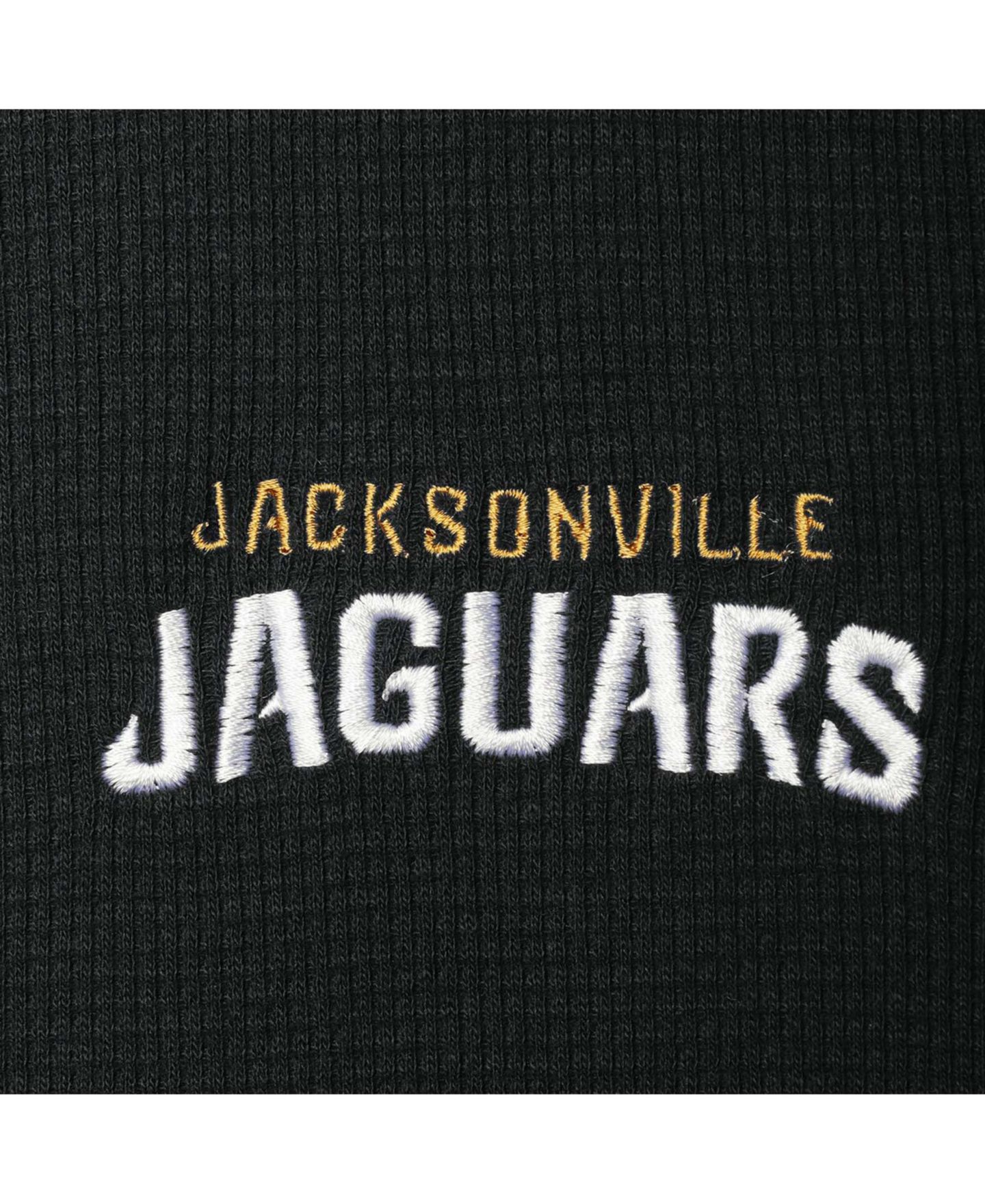 Мужская футболка Dunbrooke Black Jacksonville Jaguars Maverick Thermal Henley Long Sleeve — фото 2
