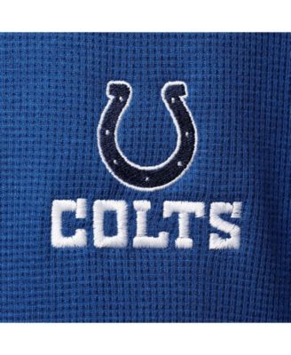 Men's Royal Indianapolis Colts Maverick Thermal Henley Long Sleeve T-shirt