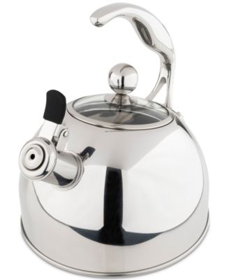 Stainless Steel 2.6-Quart Black Tea Kettle with Copper Handle