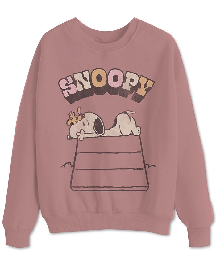 Peanuts Juniors' Snoopy Sweatshirt - Macy's