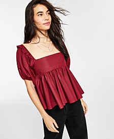 Square-Neck Babydoll Top