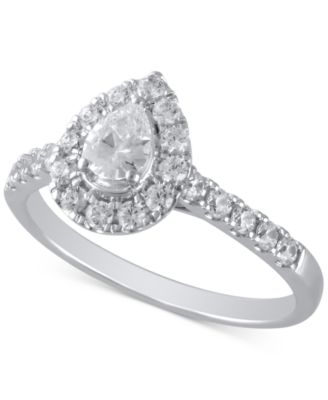 Diamond Pear-Cut Halo Bridal Set (1 ct. t.w.) in 14k White Gold