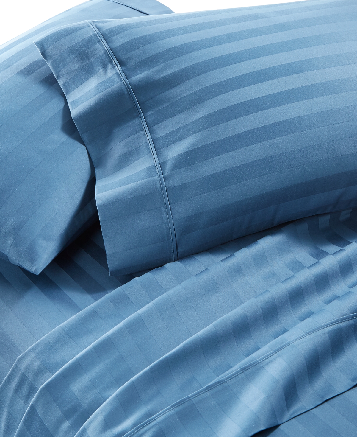 Closeout! Aq Textiles Bergen House Stripe 1000 Thread Count 100% Certified Egyptian Cotton 4-Pc. Sheet Set,