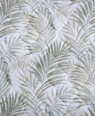 CLOSEOUT! Maui Palm Cotton Reversible 3 Piece Quilt Set, Full/Queen