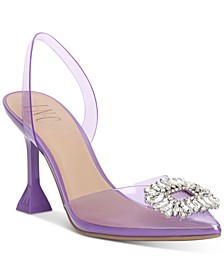 Scienna Vinyl Slingback Pumps, Created for Macy's