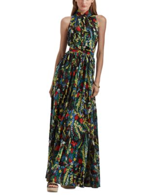 Lauren Ralph Lauren Print Georgette Halter Gown & Reviews - Dresses - Women  - Macy's