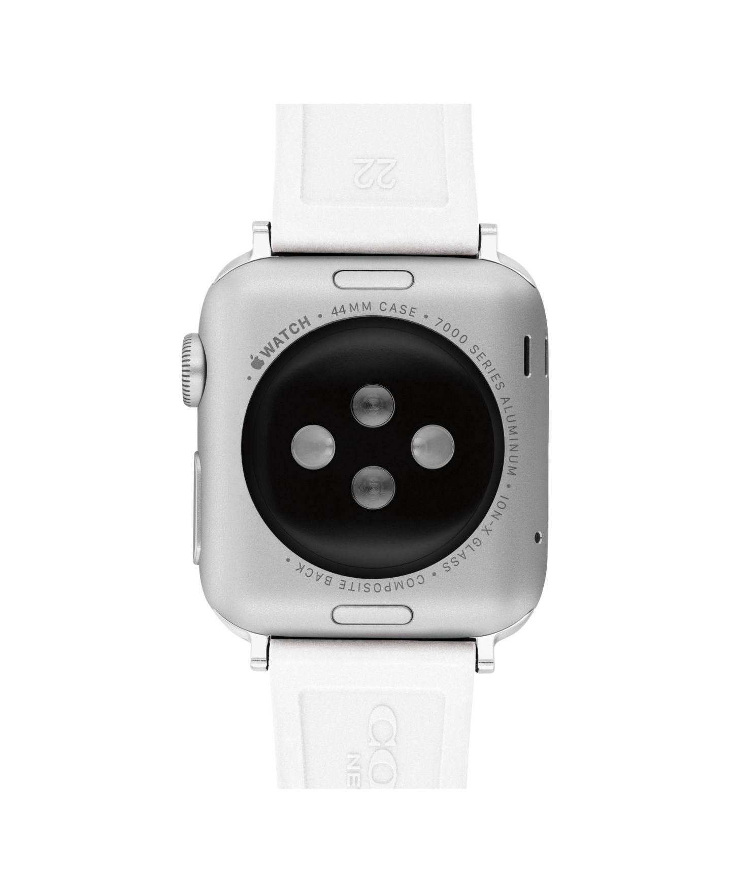 Ремешок для часов COACH White Silicone Strap 42/44/45mm Apple Watch Band — фото 3